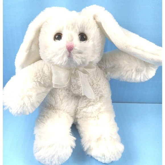 Animal Adventure Victorian White Easter Rabbit Plush 8" Bunny Stuffed Animal Toy - Picture 1 of 6
